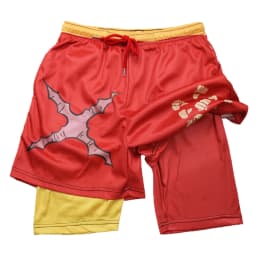 Stylish 3D Print 2 in 1 Running Shorts for Men Gym Workout Athletic Performance Shorts with Pockets Activewear
