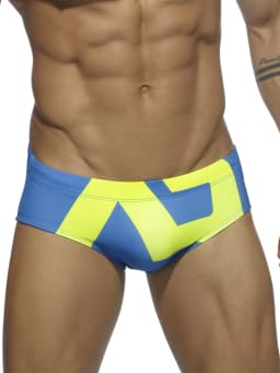 Men's Patterned Drawstring Triangle Underwear, Men's Swimwear, Summer Beach Swimming Shorts