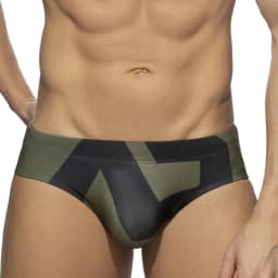 Men's Patterned Drawstring Triangle Underwear, Men's Swimwear, Summer Beach Swimming Shorts