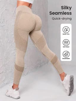 Seamless Wide Waistband Sports Leggings