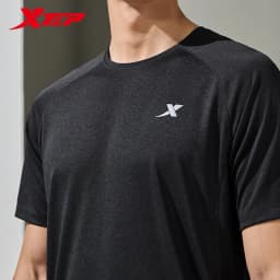 Xtep Short Sleeve Knitted Shirt For Men Summer Sweat-Absorbing Men's T-shirt Training Comfortable Outdoor Tops 876229010108
