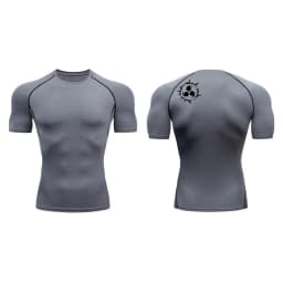 Graphic Compression Shirts for Men Athletic Quick Dry Rash Guard Stretchy Baselayers Undershirts Gym Workout Running Tshirt Tops