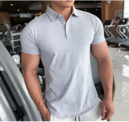 Mens Training Fitness Polo Shirts 2026 Quick Dry Basketball Short Sleeve Male Running Jogging T Stand collar Workout Gym Tees