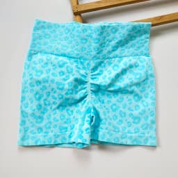 High Waist Peach Hip Quick-Drying Tight-Fitting Wearing European and American Leopard yoga Pants Summer New Shorts