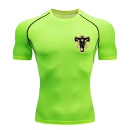 Bull Print Compression Shirts for Men Athletic Quick Dry Tshirt Tees Tops Summer Short Sleeve Rash Guard Gym Workout Undershirts