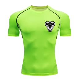 Bull Print Compression Shirts for Men Athletic Quick Dry Tshirt Tees Tops Summer Short Sleeve Rash Guard Gym Workout Undershirts