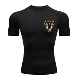 Bull Print Compression Shirts for Men Athletic Quick Dry Tshirt Tees Tops Summer Short Sleeve Rash Guard Gym Workout Undershirts