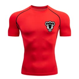 Bull Print Compression Shirts for Men Athletic Quick Dry Tshirt Tees Tops Summer Short Sleeve Rash Guard Gym Workout Undershirts