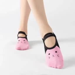 Women Anti-slip Yoga Socks Cute Backless Bandage Pilates Socks Ladies Ballet Dance Fitness Slipper Cotton Sports Socks