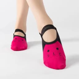 Women Anti-slip Yoga Socks Cute Backless Bandage Pilates Socks Ladies Ballet Dance Fitness Slipper Cotton Sports Socks