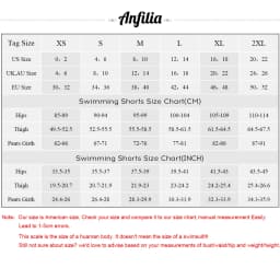 Anfilia Women's Swim Skirts Built in Briefs High Waisted Bikini Shorts Drawstring Ruched Tummy Control Swimsuit Bottoms