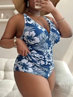 Women's Swimsuit Two-Piece Plus Size Swimwear 2026 Woman Sexy Bikini Bath Suit Beachwear Big Size Swimming Suit Monokini Tankini
