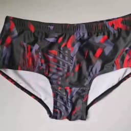 Men Swimwear Brazilian Traditional Cut Swimsuits Swim Bikini Surf Boxer Briefs Board Shorts Trunks Black and Red Sunga