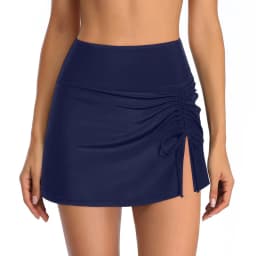 Drawstring Bikini Bottom 2026 High Waist Swimsuit Dress Sports Swimwear Female Skirt Bathers Bathing Swimming Swim Pants