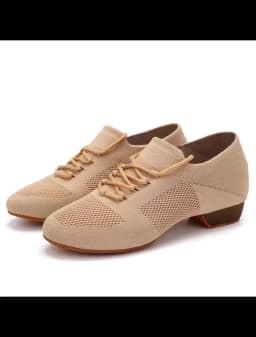 Women Dance Shoes Knitted Teacher Shoes Soft sole Low Heel Latin Training Shoes Ballet Dance Shoes Jazz Ballroom Sneakers Girls