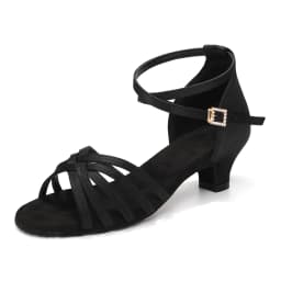 Latin Dance Shoes for Girls Women Ladies Ballroom Modern Tango Salsa Dancing Performance Shoes Medium Heels Training Shoes