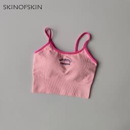 Color Blocking Small Suspender Sports Bra for Women Fixed Cup Fitness Bra Running Bra Acceleration, Dry Training Yoga Outerwear