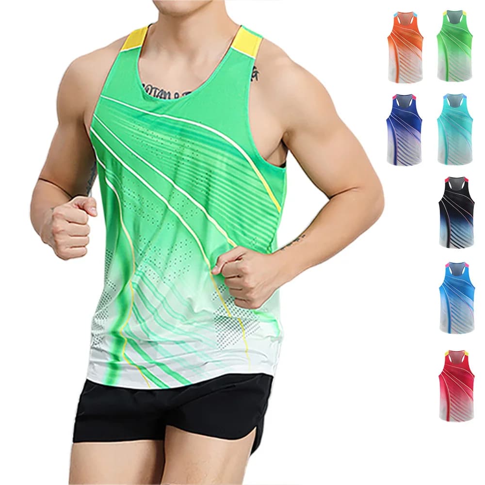 Men Run Vest Tank Top Speed Fitness Running Shirt Sleeveless Soprt Singlet