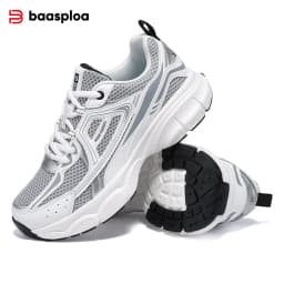 Baasploa Women Mesh Sneakers Lightweight Training Shoes Comfortable Walking Trainers Fashion Athletic Footwear 35-42