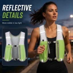 Lightweight Ergonomic Running Hydration Vest, Reflective Water Bottle Backpack for Cycling Walking Kayaking Outdoor Sports