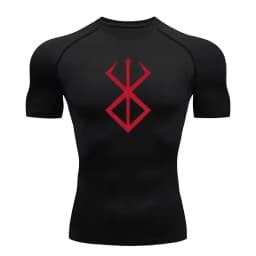 Anime Berserk Compression T-shirt Men Elastic Tight Sportswear Short-sleeved Gym Bodybuilding Quick-drying Sweatshirt Top S-3XL