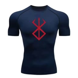 Anime Berserk Compression T-shirt Men Elastic Tight Sportswear Short-sleeved Gym Bodybuilding Quick-drying Sweatshirt Top S-3XL