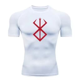 Anime Berserk Compression T-shirt Men Elastic Tight Sportswear Short-sleeved Gym Bodybuilding Quick-drying Sweatshirt Top S-3XL