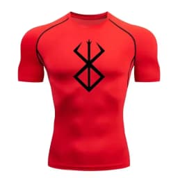 Anime Berserk Compression T-shirt Men Elastic Tight Sportswear Short-sleeved Gym Bodybuilding Quick-drying Sweatshirt Top S-3XL