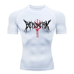 Anime Berserk Compression T-shirt Men Elastic Tight Sportswear Short-sleeved Gym Bodybuilding Quick-drying Sweatshirt Top S-3XL