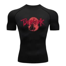 Anime Berserk Compression T-shirt Men Elastic Tight Sportswear Short-sleeved Gym Bodybuilding Quick-drying Sweatshirt Top S-3XL