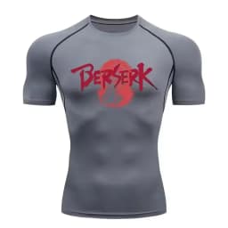 Anime Berserk Compression T-shirt Men Elastic Tight Sportswear Short-sleeved Gym Bodybuilding Quick-drying Sweatshirt Top S-3XL