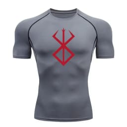Anime Berserk Compression T-shirt Men Elastic Tight Sportswear Short-sleeved Gym Bodybuilding Quick-drying Sweatshirt Top S-3XL