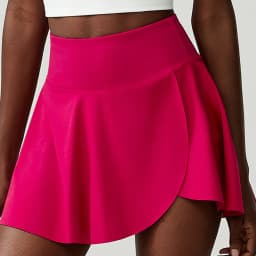 Women Summer Tennis Skirt Solid Color High Waist Pocket Running Skirt Breathable Quick Dry Gym Shorts Female Golf Sportswear