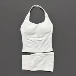 2 Pieces Shorts Yoga Set Women Backless Halter Tops High Waist Seamless Shorts Gym Suit Fitness Sportswear Workout Sets