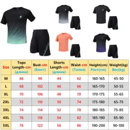 Man Gym Sets Outdoor Running Sports 2Pcs Summer Men Tshirt Tennis Shorts Breathable Fashion Quick Drying Prints Causal Suit