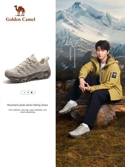 Golden Camel Non-slip Women Hiking Shoes Breathable Outdoor Anti Slip Splashproof Climbing Men Sneaker Tourism Mountain Shoes
