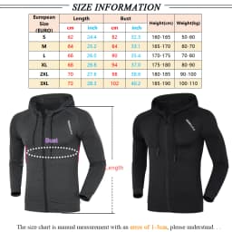 Men Running Sports Jackets Gym Training Zipper Slim Hiking Sweatshirts Comfortable Elastic Quick Dry Fitness Long Sleeve Hooded