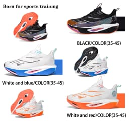 Men Running Shoes Professional Marathon Carbon Board Running Shoes Shock Absorption Stable Support Women Breathable Sports Shoes