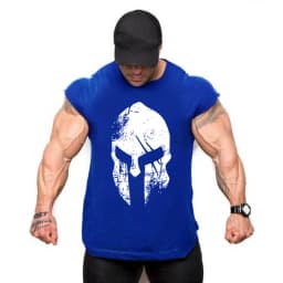 Men's summer fashion trend fitness sleeveless gym running shirt sports single muscle casual fitness clothing
