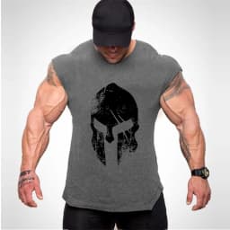 Men's summer fashion trend fitness sleeveless gym running shirt sports single muscle casual fitness clothing