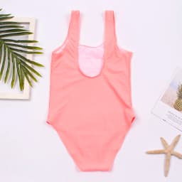 Summer Solid Soft Nylon Kids Girls One Piece Swimsuit Bathing Suit Outdoors Children Teen Students Girls Swimwear Monokini