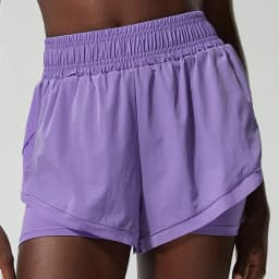 Women Summer Running Shorts Solid Color 2 In 1 Gym Yoga Short Breathable Quick Dry Short Sportswear Female Workout Clothes