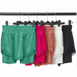 Women Summer Running Shorts Solid Color 2 In 1 Gym Yoga Short Breathable Quick Dry Short Sportswear Female Workout Clothes