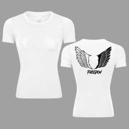 Graphic Print Compression Shirt for Women Summer Athletic Short Sleeve Baselayers Tops Gym Workout Running Quick Dry T-Shirts