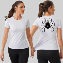 Graphic Print Compression Shirt for Women Summer Athletic Short Sleeve Baselayers Tops Gym Workout Running Quick Dry T-Shirts