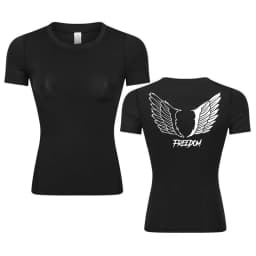 Graphic Print Compression Shirt for Women Summer Athletic Short Sleeve Baselayers Tops Gym Workout Running Quick Dry T-Shirts