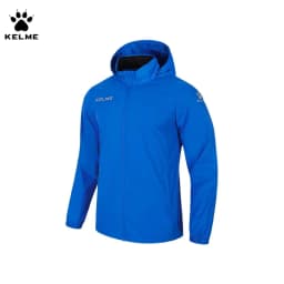 KELME Men's Windbreaker Running Jacket Soccer Kid Hooded Windproof Coat Training Waterproof Jacket Quick Dry 3801241
