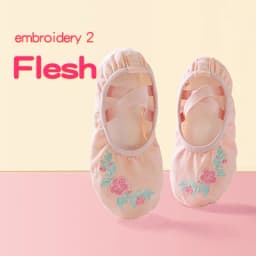 Girls Embroidered Ballet Shoes women Soft Dance Shoes for Training Performance Non-Slip Ballerina Shoes Professional Dance Flats