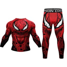New Men MMA Compression T-shirt Muay Thai Shorts Spartan 4pcs/Set Rashguard Jiu Jitsu Shirts Clothing Bjj Boxing Boxe Sport Suit
