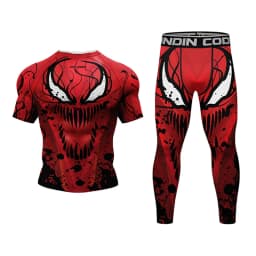 New Men MMA Compression T-shirt Muay Thai Shorts Spartan 4pcs/Set Rashguard Jiu Jitsu Shirts Clothing Bjj Boxing Boxe Sport Suit